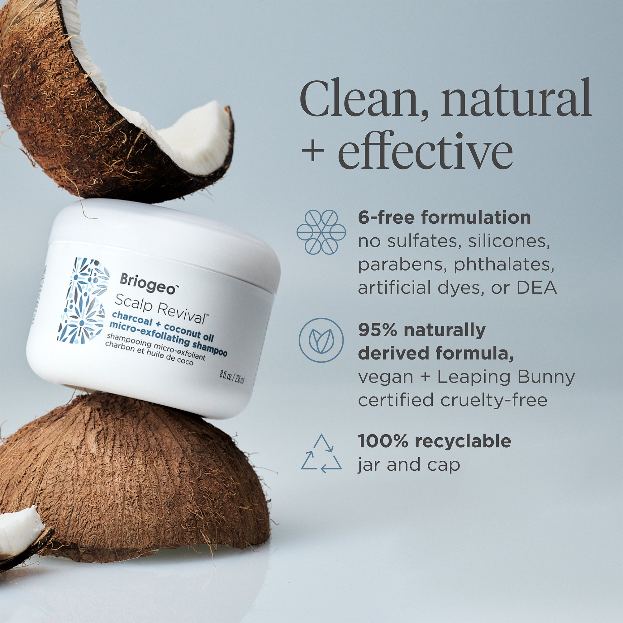 Scalp Revival™ Charcoal + Coconut Oil Micro-Exfoliating Shampoo 2 oz - Briogeo